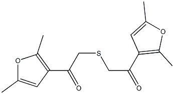 1-(2,5-DIMETHYL-FURAN-3-YL)-2-[2-(2,5-DIMETHYL-FURAN-3-YL)-2-OXO-ETHYLSULFANYL]-ETHANONE 구조식 이미지