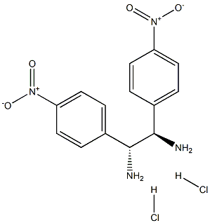 (R,R)-1,2-Bis(4-nitrophenyl)-1,2-ethanediamine dihydrochloride, 95%, ee 99% Structure