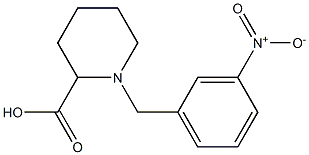 1-[(3-NITROPHENYL)METHYL]-2-PIPERIDINECARBOXYLIC ACID 구조식 이미지