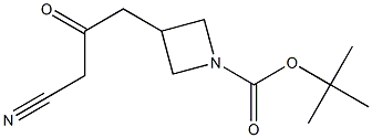1-AZETIDINECARBOXYLIC ACID, 3-(3-CYANO-2-OXOPROPYL)-, 1,1-DIMETHYLETHYL ESTER Structure