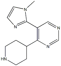 5-(1-methyl-1H-imidazol-2-yl)-4-piperidin-4-yl-pyrimidine Structure