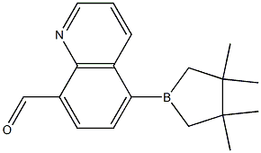 5-(3,3,4,4-Tetramethylborolan-1-yl)quinoline-8-carbaldehyde 구조식 이미지