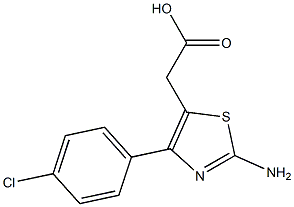 [2-Amino-4-(4-chloro-phenyl)-thiazol-5-yl]-acetic acid 구조식 이미지