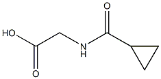 2-[(Cyclopropylcarbonyl)amino]acetic acid 구조식 이미지
