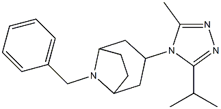 8-Benzyl-3-(3-isopropyl-5-methyl-4H-1,2,4-triazol-4-yl)-exo-8-azabicyclo[3.2.1]octane Structure