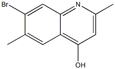 7-Bromo-2,6-dimethylquinoline-4-ol Structure