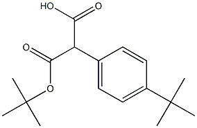 2-(tert-butoxycarbonyl)-2-(4-tert-butylphenyl)acetic acid 구조식 이미지