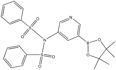 N-(phenylsulfonyl)-N-(5-(4,4,5,5-tetramethyl-1,3,2-dioxaborolan-2-yl)pyridin-3-yl)benzenesulfonamide Structure