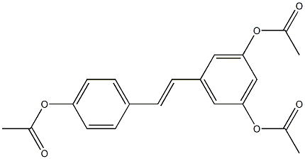 Acetic acid 3-acetoxy-5-[2-(4-acetoxy-phenyl)-vinyl]-phenyl ester 구조식 이미지