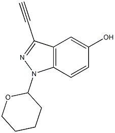 3-ethynyl-1-(tetrahydro-2H-pyran-2-yl)-1H-indazol-5-ol Structure