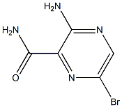 3-Amino-6-bromo-pyrazine-2-carboxylic acid amide 구조식 이미지