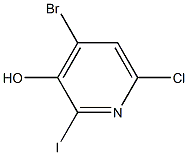 4-Bromo-6-chloro-2-iodo-3-hydroxypyridine Structure