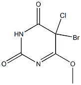 5-bromo-5-chloro-6-methoxy-dihydro-pyrimidine-2,4-dione 구조식 이미지