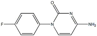 4-Amino-1-(4-fluoro-phenyl)-1H-pyrimidin-2-one 구조식 이미지