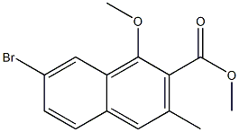 methyl 7-bromo-1-methoxy-3-methyl-2-naphthoate 구조식 이미지