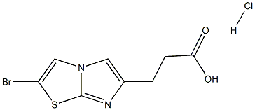 3-(2-bromoimidazo[2,1-b][1,3]thiazol-6-yl)propanoic acid hydrochloride Structure