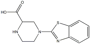 4-Benzothiazol-2-yl-piperazine-2-carboxylic acid Structure