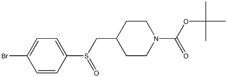 4-(4-Bromo-benzenesulfinylmethyl)-piperidine-1-carboxylic acid tert-butyl ester 구조식 이미지