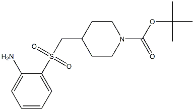 4-(2-Amino-benzenesulfonylmethyl)-piperidine-1-carboxylic acid tert-butyl ester Structure