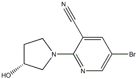 5-bromo-2-((R)-3-hydroxypyrrolidin-1-yl)pyridine-3-carbonitrile Structure