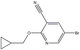 5-bromo-2-(cyclopropylmethoxy)pyridine-3-carbonitrile Structure