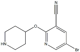 5-bromo-2-(piperidin-4-yloxy)pyridine-3-carbonitrile 구조식 이미지