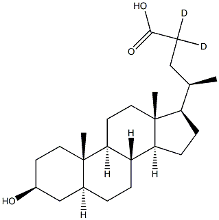 5a-Cholanic Acid-3b-ol-23,23-d2 구조식 이미지