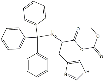 Methoxycarbonyl-N-trityl-L-histidine Structure