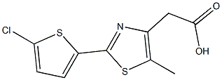 [2-(5-Chlorothiophen-2-yl)-5-Methylthiazol-4-yl]-acetic acid Structure