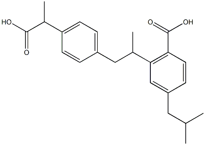 4-isobutylbenzoic acid (ibuprofen impurity B) 구조식 이미지