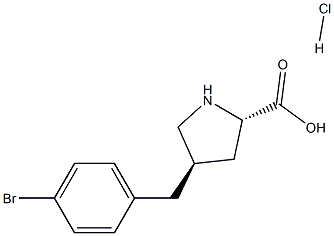 trans-4-(4-BroMobenzyl)-L-proline hydrochloride, 95% Structure
