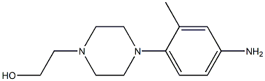 2-(4-(4-AMino-2-Methylphenyl)piperazin-1-yl)ethanol 구조식 이미지