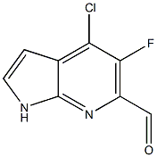 4-Chloro-5-fluoro-1H-pyrrolo[2,3-b]pyridine-6-carbaldehyde 구조식 이미지