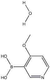 3-Borono-4-methoxypyridine monohydrate 구조식 이미지