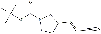 (E)-tert-butyl 3-(2-cyanovinyl)pyrrolidine-1-carboxylate Structure