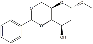 Methyl 4,6-O-benzylidene-2-deoxy-a-D-glucopyranoside 구조식 이미지