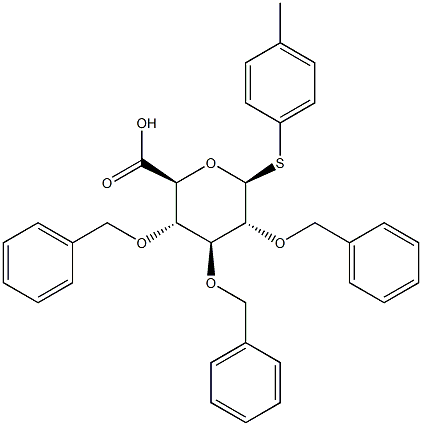 4-Methylphenyl 2,3,4-tri-O-benzyl-b-D-thioglucuronide Structure