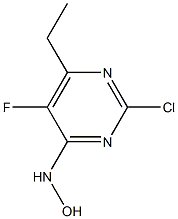 2-chloro-4-hydroxyamino-6-ethyl-5-fluoropyrimidine 구조식 이미지