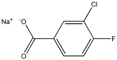 sodium 3-chloro-4-fluorobenzoate 구조식 이미지