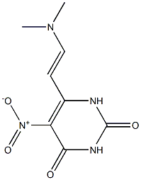 (E)-6-(2-(Dimethylamino)vinyl)-5-nitropyrimidine-2(1H,3H)dione Structure