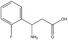 (RS)-3-amino-3-(2-fluorophenyl)propionic acid 구조식 이미지