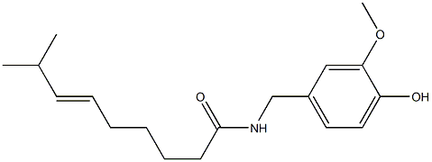 (trans)-8-methyl-N-vanillyl-6-nonenamide Structure