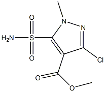 1-methyl-3-chloro-4-methoxycarbonyl-5-pyrazolesulfonamide 구조식 이미지