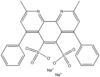 Disodium 2,9-dimethyl-4,7-diphenyl-1,10-phenanthrolinedisulfonate Structure