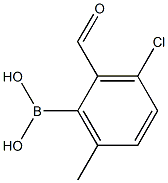 3-Chloro-2-formyl-6-methylphenylboronic acid 구조식 이미지