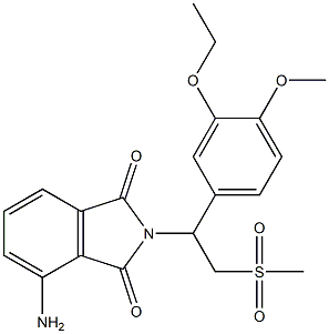 4-amino-2-(1-(3-ethoxy-4-methoxyphenyl)-2-(methylsulfonyl)ethyl)isoindoline-1,3-dione 구조식 이미지