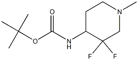 tert-butyl 3,3-difluoro-1-methylpiperidin-4-ylcarbamate 구조식 이미지