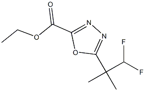 ethyl 5-(1,1-difluoro-2-methylpropan-2-yl)-1,3,4-oxadiazole-2-carboxylate 구조식 이미지