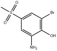 2-amino-6-bromo-4-(methylsulfonyl)phenol Structure