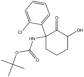 tert-butyl 1-(2-chlorophenyl)-3-hydroxy-2-oxocyclohexylcarbamate Structure